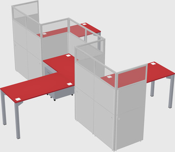 L-shape cubicles