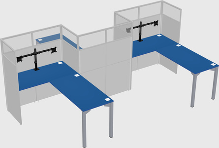 L-shape cubicles