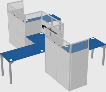L-shape cubicles