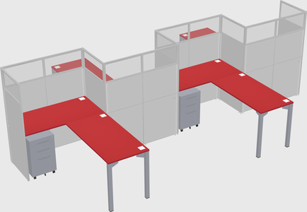 L-shape cubicles