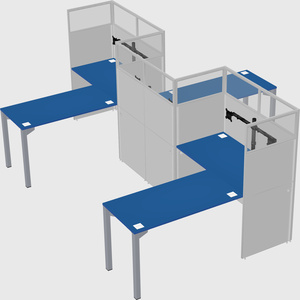 L-shape cubicles