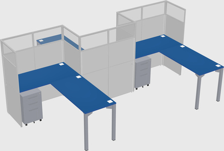 L-shape cubicles