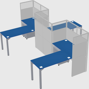 L-shape cubicles