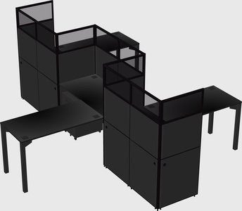L-shape cubicles