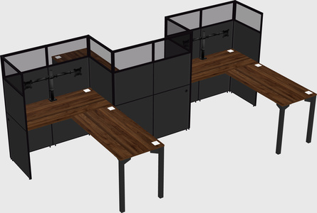 L-shape cubicles