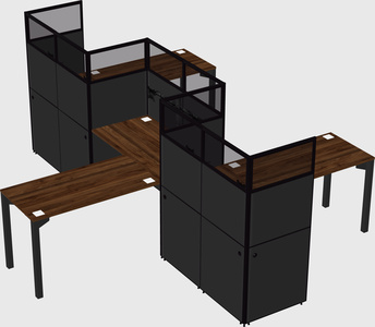 L-shape cubicles