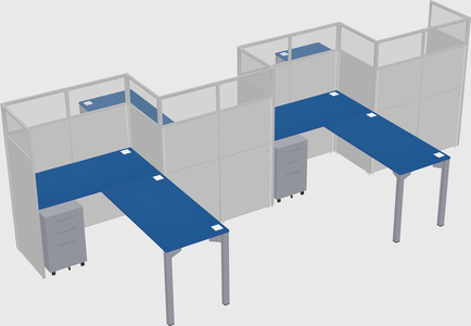 L-shape cubicles