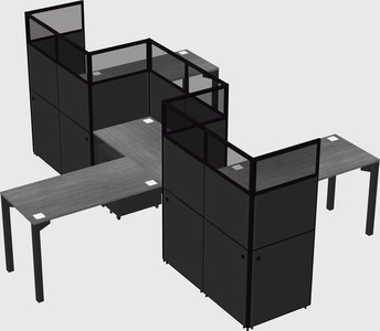 L-shape cubicles