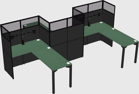 L-shape cubicles
