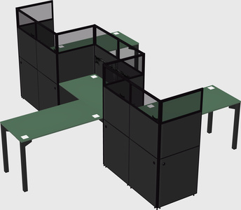 L-shape cubicles