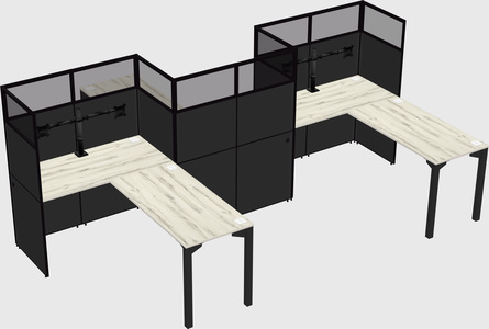 L-shape cubicles