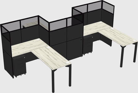 L-shape cubicles