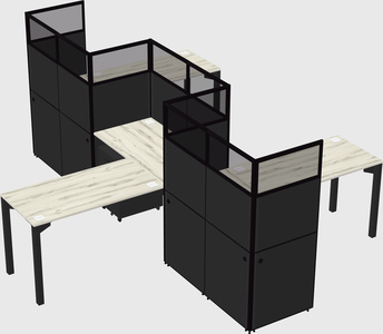 L-shape cubicles
