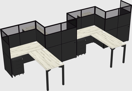 L-shape cubicles