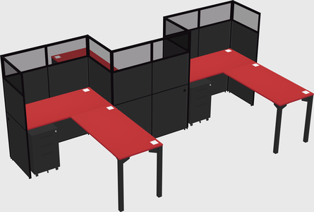 L-shape cubicles