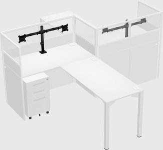 L-shape cubicles