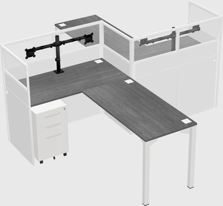L-shape cubicles
