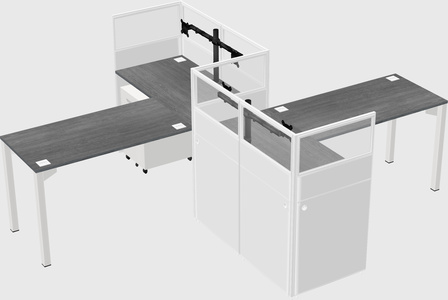L-shape cubicles