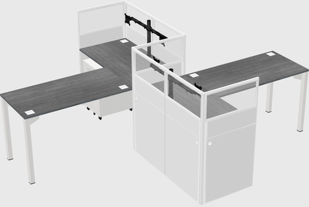 L-shape cubicles