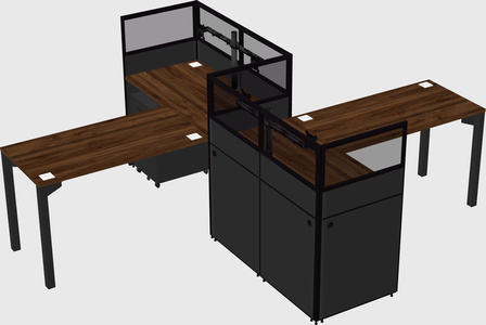 L-shape cubicles