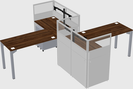 L-shape cubicles