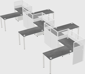 L-shape cubicles