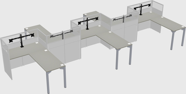 L-shape cubicles