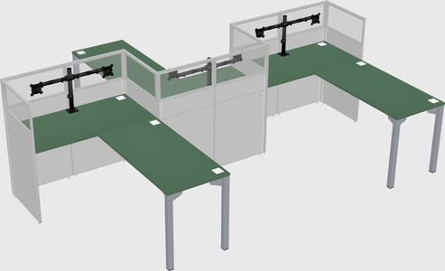L-shape cubicles