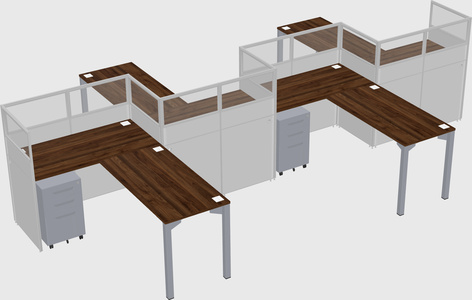 L-shape cubicles