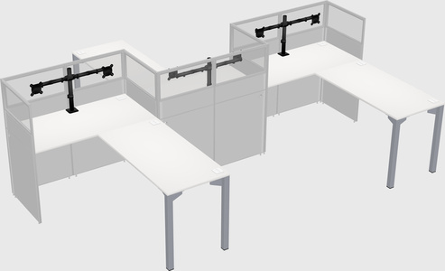 L-shape cubicles