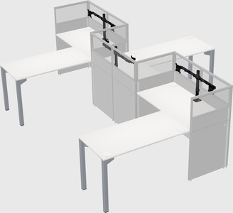 L-shape cubicles