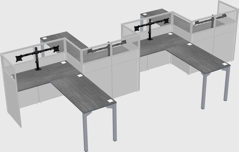 L-shape cubicles
