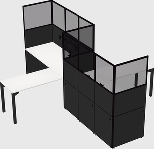 L-shape cubicles
