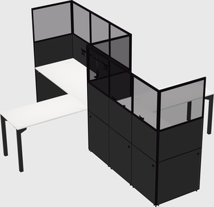 L-shape cubicles