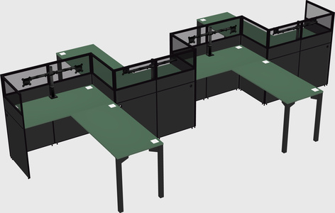 L-shape cubicles