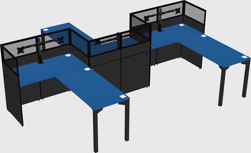 L-shape cubicles