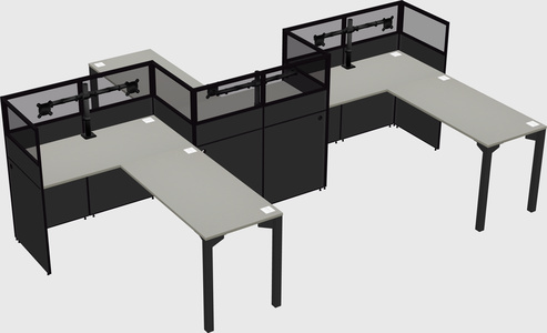 L-shape cubicles