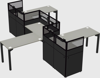 L-shape cubicles