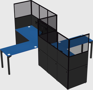 L-shape cubicles