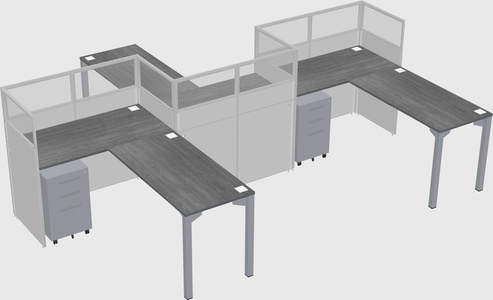 L-shape cubicles
