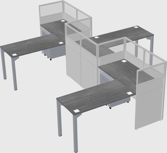 L-shape cubicles