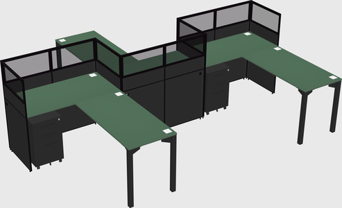 L-shape cubicles