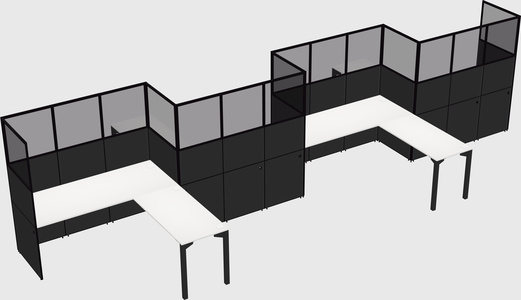 L-shape cubicles