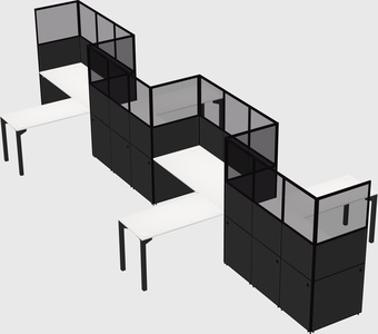 L-shape cubicles