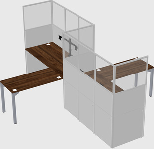 L-shape cubicles