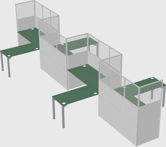 Rectangular cubicles