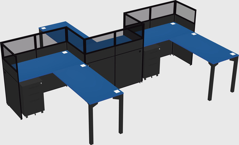L-shape cubicles