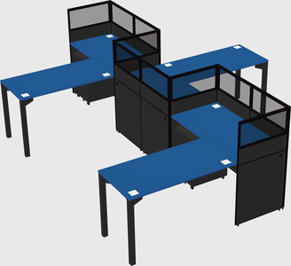 L-shape cubicles