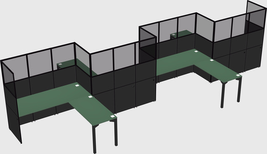 L-shape cubicles