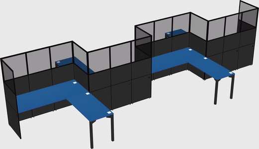 L-shape cubicles